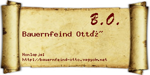 Bauernfeind Ottó névjegykártya